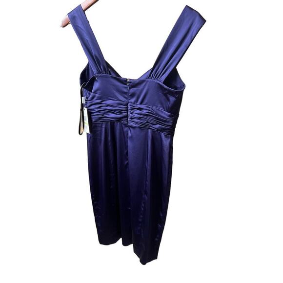 Calvin Klein Satin Sheath Dress Midnight Purple Size 4 NWT - Picture 5 of 8